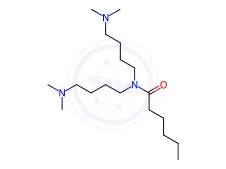 Chemical structure of N,N-Bis[4-(dimethylamino)butyl]hexanamide