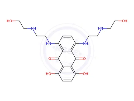 Chemical structure of Mitoxantrone Dihydrochloride