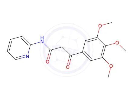 Chemical structure of N-(2-Pyridinyl)-2-(3,4,5-trimethoxybenzoyl)acetamide