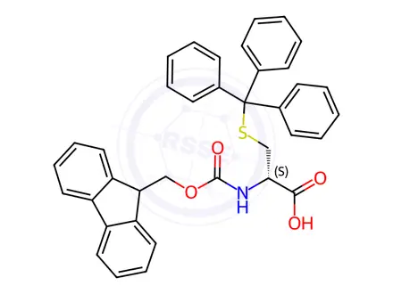 Chemical structure of Fmoc-D-Cys(Trt)-OH