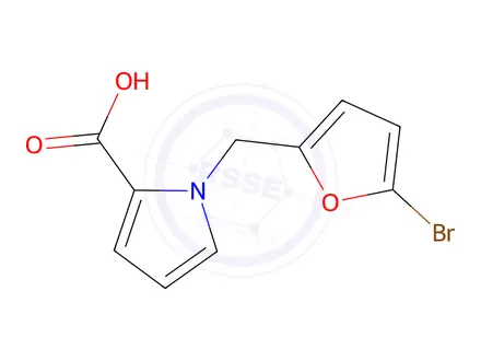 Chemical structure of 1-[(5-bromofuran-2-yl)methyl]-1h-pyrrole-2-carboxylic acid