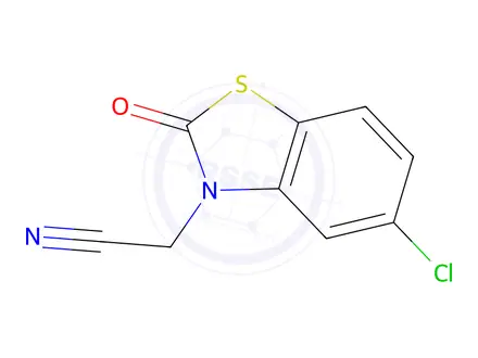 Chemical structure of 2-(5-Chloro-2-oxobenzo[d]thiazol-3(2H)-yl)acetonitrile