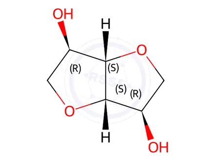 Chemical structure of 1,4:3,6-Dianhydro-L-iditol