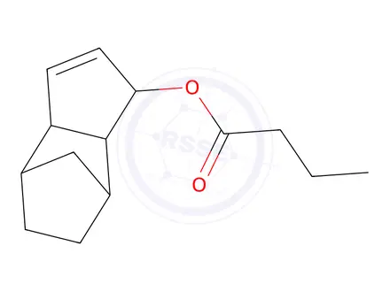 Chemical structure of Butanoic acid,3a,4,5,6,7,7a-hexahydro-4,7-methano-1H-indenyl ester