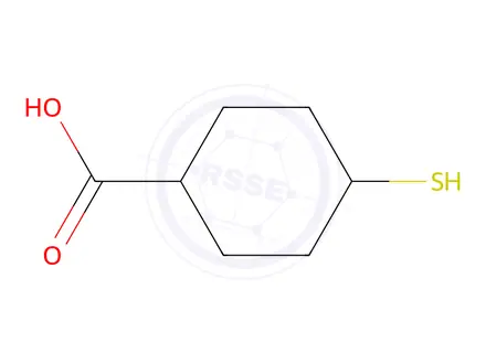 Chemical structure of Cyclohexanecarboxylic acid, 4-mercapto-, cis-(9CI)