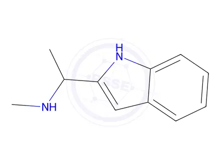 Chemical structure of 2-[1-(Methylamino)ethyl]indole
