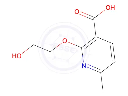 Chemical structure of 2-(2-hydroxyethoxy)-6-methylpyridine-3-carboxylic acid