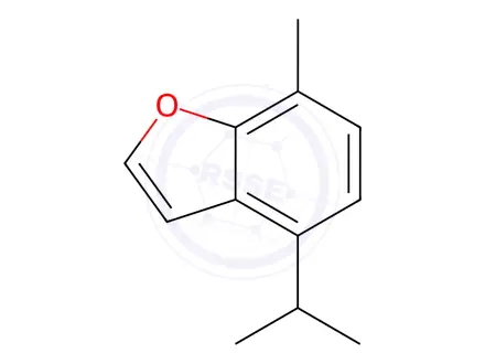 Chemical structure of Benzofuran, 7-methyl-4-(1-methylethyl)-(9CI)