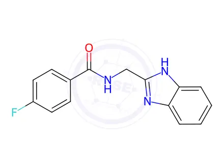 Chemical structure of N-((1H-benzo[d]imidazol-2-yl)methyl)-4-fluorobenzamide