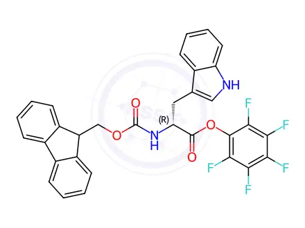 Chemical structure of Fmoc-D-Trp-OPfp