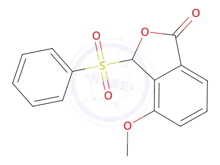 Chemical structure of 4-Methoxy-3-(phenylsulfonyl)isobenzofuran-1(3H)-one