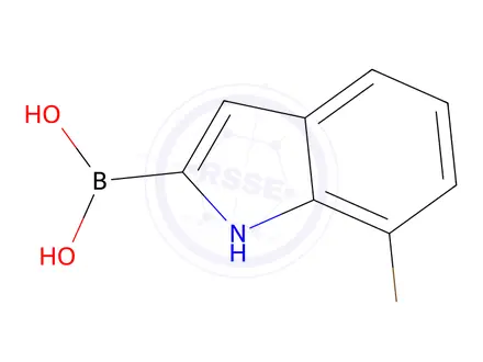 Chemical structure of (7-Bromo-1H-indol-2-yl)boronic acid