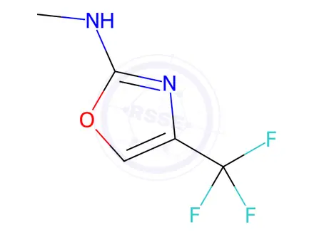 Chemical structure of N-methyl-4-(trifluoromethyl)-1,3-oxazol-2-amine