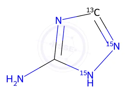 Chemical structure of Amitrole-13C2,15N2