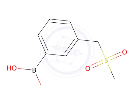 Chemical structure of (3-((Methylsulfonyl)methyl)phenyl)boronic acid