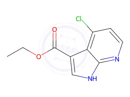 Chemical structure of Ethyl 4-Chloro-1H-pyrrolo[2,3-b]pyridine-3-carboxylate