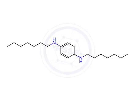 Chemical structure of N,N'-DIHEPTYL-P-PHENYLENEDIAMINE