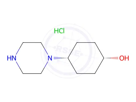Chemical structure of cis-4-Piperazin-1-yl-cyclohexanol hydrochloride