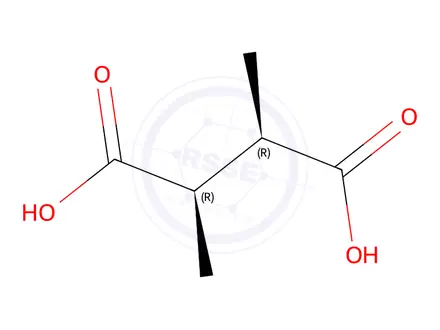 Chemical structure of (2R,3R)-2,3-Dimethylsuccinic acid