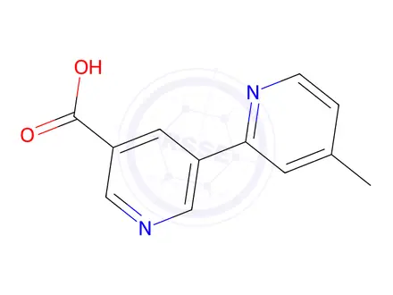 Chemical structure of 4-Methyl-[2,3'-bipyridine]-5'-carboxylic acid