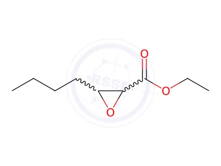 Chemical structure of 2-Oxiranecarboxylic acid, 3-butyl-, ethyl ester