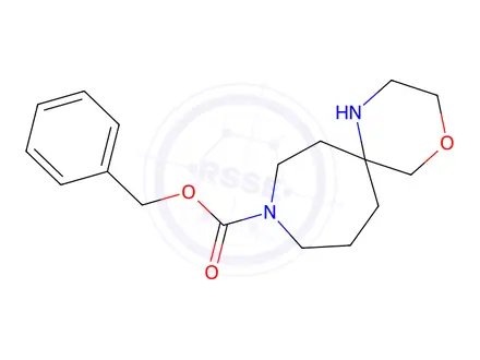 Chemical structure of Benzyl 4-oxa-1,9-diazaspiro[5.6]Dodecane-9-carboxylate