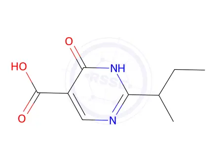 Chemical structure of 2-(Sec-butyl)-6-oxo-1,6-dihydropyrimidine-5-carboxylic acid