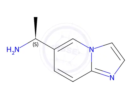 Chemical structure of (1S)-1-[Imidazo[1,2-a]pyridin-6-yl]ethan-1-amine