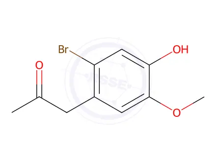 Chemical structure of 1-(2-Bromo-4-hydroxy-5-methoxyphenyl)-2-propanone