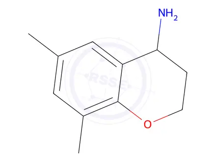 Chemical structure of 6,8-Dimethyl-3,4-dihydro-2H-1-benzopyran-4-amine