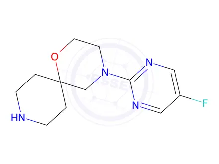 Chemical structure of 4-(5-Fluoropyrimidin-2-yl)-1-oxa-4,9-diazaspiro[5.5]undecane