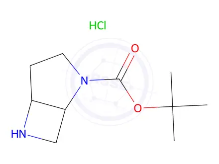 Chemical structure of tert-Butyl 2,6-diazabicyclo[3.2.0]heptane-2-carboxylate hydrochloride