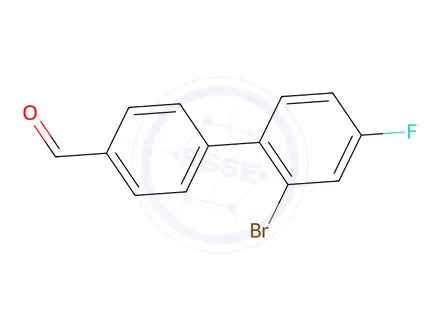 Chemical structure of 2'-Bromo-4'-fluoro-[1,1'-biphenyl]-4-carbaldehyde