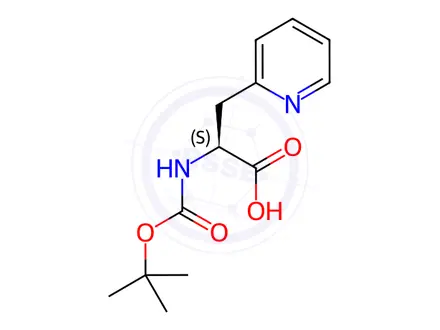 Chemical structure of Boc-L-3-(2-pyridyl)-alanine