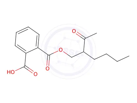 Chemical structure of Mono-2-(1-oxoethyl)hexyl Phthalate