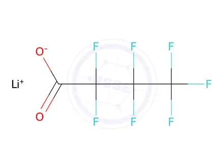 Chemical structure of Lithium perfluorobutanoate