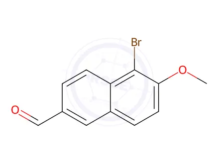 Chemical structure of 5-Bromo-6-methoxy-2-naphthaldehyde