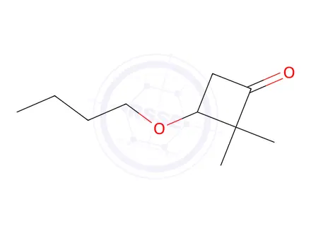 Chemical structure of 3-butoxy-2,2-dimethylcyclobutan-1-one