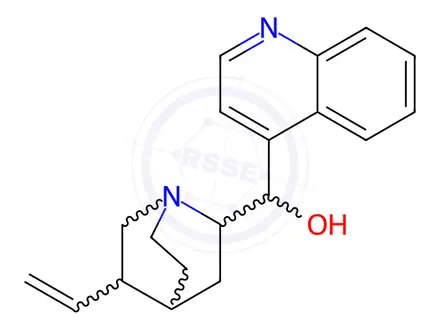 Chemical structure of Quinolin-4-yl(5-vinylquinuclidin-2-yl)methanol