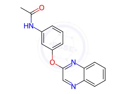 Chemical structure of N-(3-(quinoxalin-2-yloxy)phenyl)acetamide
