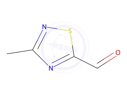 Chemical structure of 3-methyl-1,2,4-thiadiazole-5-carbaldehyde