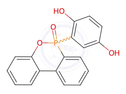 Chemical structure of 10-(2,5-Dihydroxyphenyl)-10H-9-oxa-10-phospha-phenantbrene-10-oxide