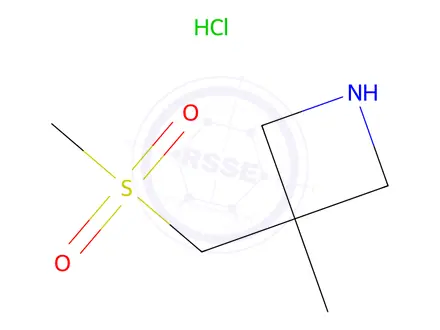 Chemical structure of 3-Methyl-3-((methylsulfonyl)methyl)azetidine hydrochloride