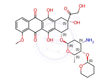 Chemical structure of Pirarubicin Impurity 12