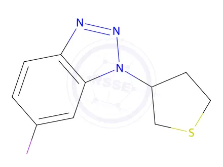 Chemical structure of 6-Iodo-1-tetrahydrothiophen-3-yl-benzotriazole
