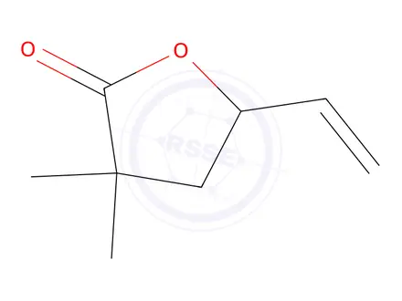 Chemical structure of 3,3-dimethyl-5-vinyldihydrofuran-2(3H)-one