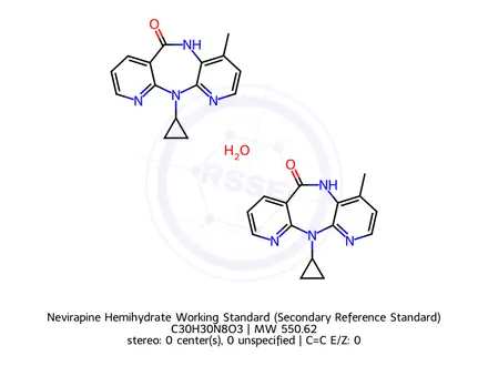 Chemical structure of Nevirapine Hemihydrate Working Standard (Secondary Reference Standard)