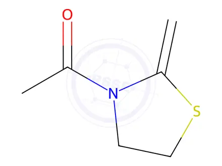 Chemical structure of 3-Acetyl-2-methylenethiazolidine