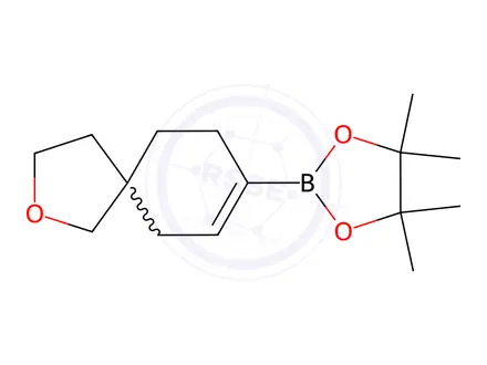 Chemical structure of 2-Oxaspiro[4.5]dec-7-ene, 8-(4,4,5,5-tetramethyl-1,3,2-dioxaborolan-2-yl)-