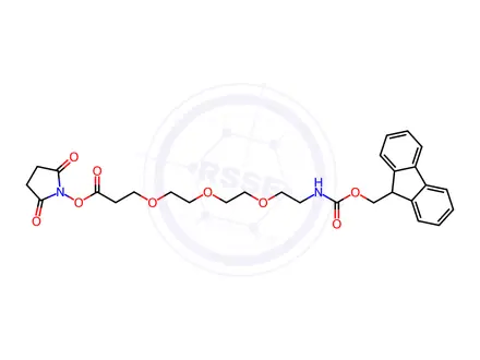 Chemical structure of Fmoc-PEG3-NHS ester